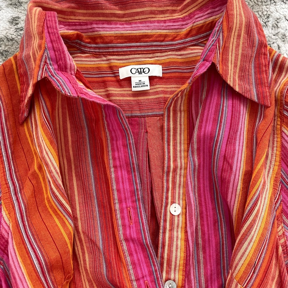 Cato button up striped blouse - Picture 3 of 3